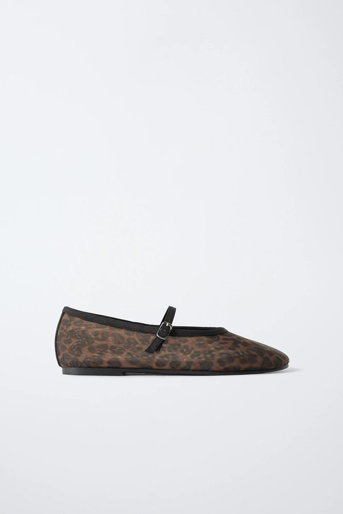 BALLERINES EN ORGANZA ANIMAL PRINT