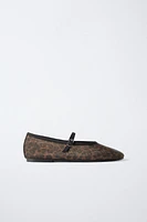 BALLERINES EN ORGANZA ANIMAL PRINT
