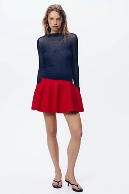 KNIT MINI SKIRT