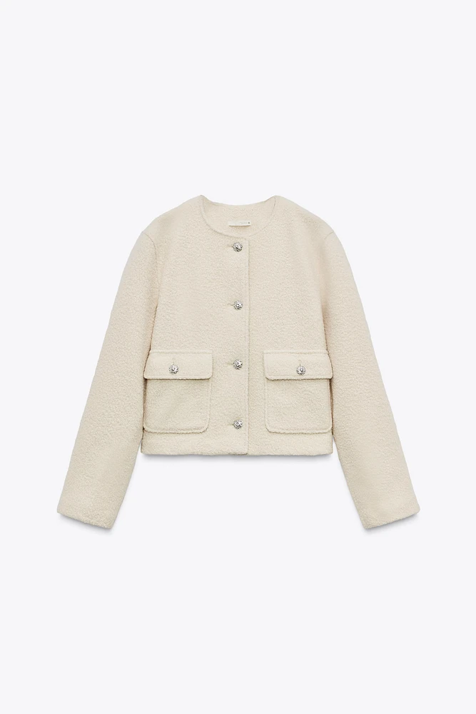 BOUCLÉ BUTTON JACKET