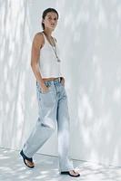 ZW COLLECTION TAPERED BALLOON LOW-RISE JEANS
