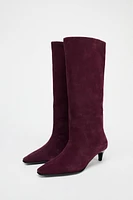 BOTTES À TALONS EN DAIM