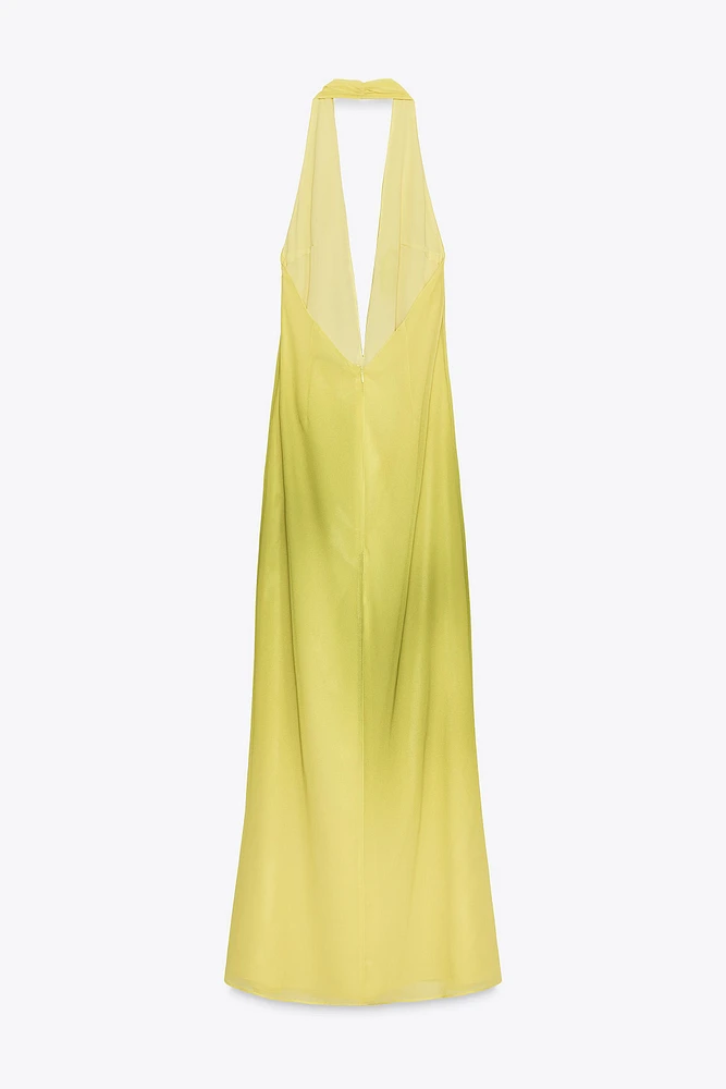 ROBE LONGUE NŒUD IMPRIMÉ