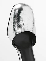 Chaussures talon métallisé