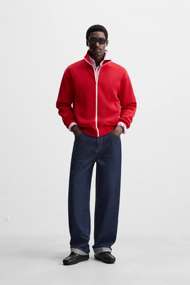 SWEAT ZIPPÉ STRUCTURÉ
