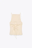 RUCHED ELASTICIZED TOP