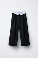 PANTALON AVEC TAILLE À REVERS