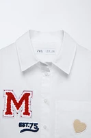 VARSITY PATCHES POPLIN SHIRT