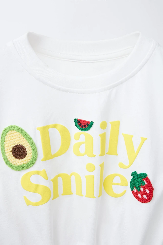 CROCHET PRINT T-SHIRT
