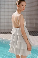 RUFFLED SHORT DRESS
