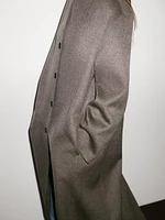 Wool blend high neck coat