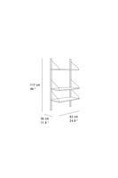 BOOKCASE WITH STEEL SHELVES