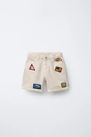 TWILL PATCH SHORTS