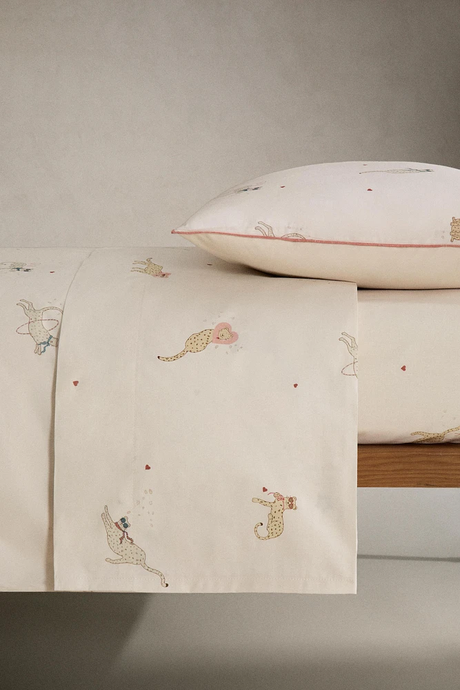 CHILDREN’S CHEETAH FLAT SHEET