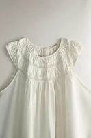 GATHERED NIGHTGOWN WITH LACE