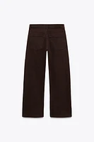 MID WAIST TRF CURVED LEG BALLOON JEANS