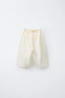 PANTALON DROIT FLEURS BRODÉES