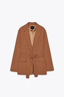 BELTED OVERSIZED BLAZER