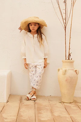 LIMITED EDITION RUFFLE TRIM STRIPED SHIRT