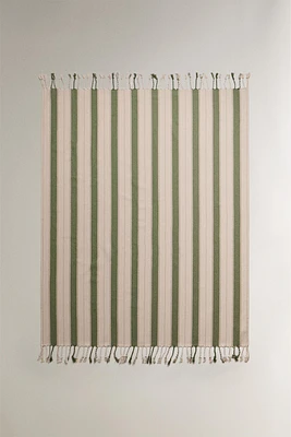 GREEN STRIPED BLANKET