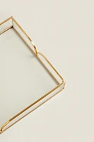 PLATEAU VERRE RECYCLABLE ET MÉTAL