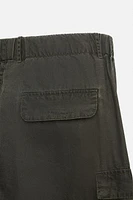 PANTALON CARGO TECHNIQUE DÉLAVÉ