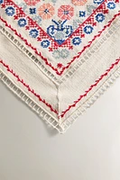 NAPPE COTON LIN BRODERIES POINT DE CROIX