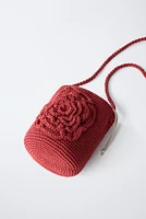 SAC BANDOULIÈRE CROCHET FLEUR