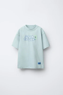 RAISED TEXT T-SHIRT