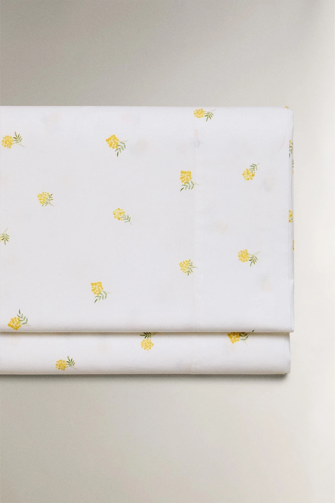 MIMOSA PRINT COTTON FLAT SHEET