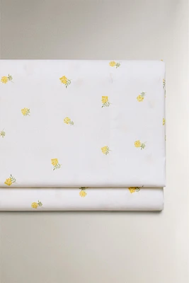 MIMOSA PRINT COTTON FLAT SHEET