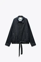 BELTED TRF DENIM JACKET