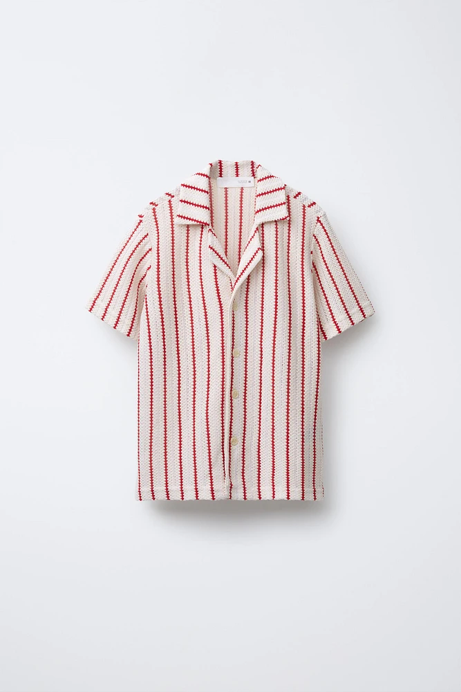 STRIPED KNIT SHIRT