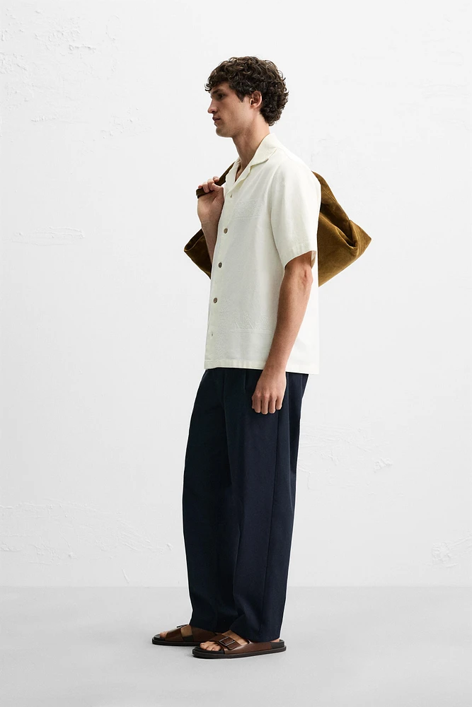 RELAXED FIT EMBROIDERED SHIRT
