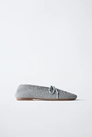 BALLERINES À LACETS EN CROCHET AVEC NŒUD