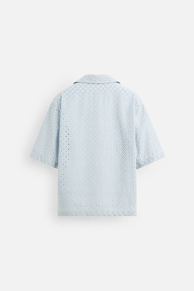 EMBROIDERED DIE-CUT SHIRT