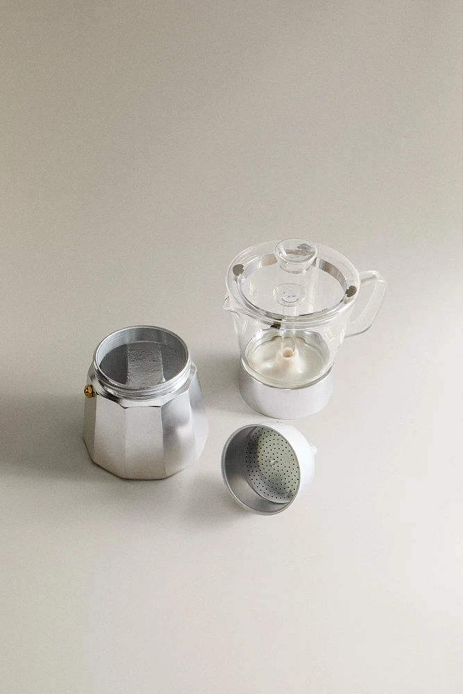 6-CUP BOROSILICATE GLASS ITALIAN COFFEE MAKER