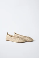 BALLERINES À LACETS EN CROCHET
