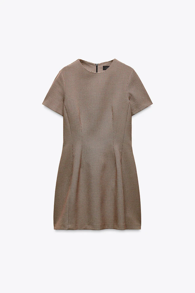 ROBE À CARREAUX PLISSÉE ZW COLLECTION