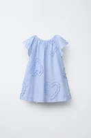 EMBROIDERED HEART DRESS