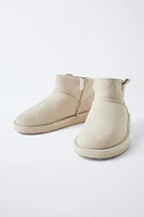 BOTTINES DOUBLÉES EN CUIR
