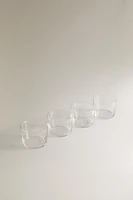 LOT VERRES RECYCLABLES BAS (LOT DE 4)