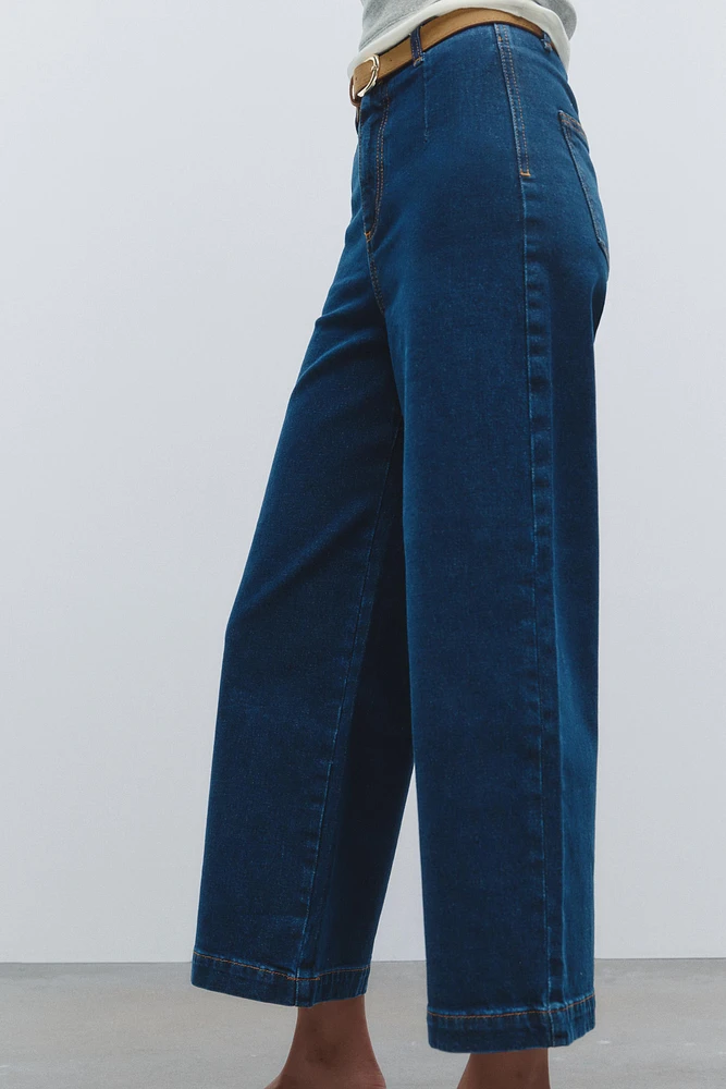 JEAN Z1975 COUPE LARGE, LONGUEUR RACCOURCIE, TAILLE HAUTE ET CEINTURE