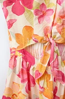 CUT OUT KNOT PRINT DRESS