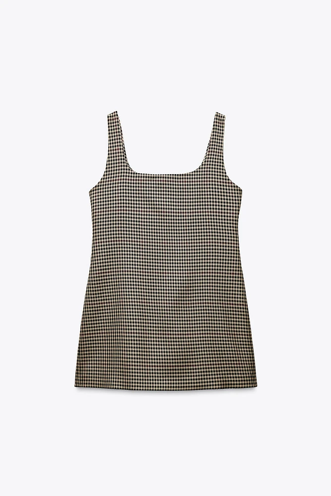 ROBE COURTE À CARREAUX ZW COLLECTION