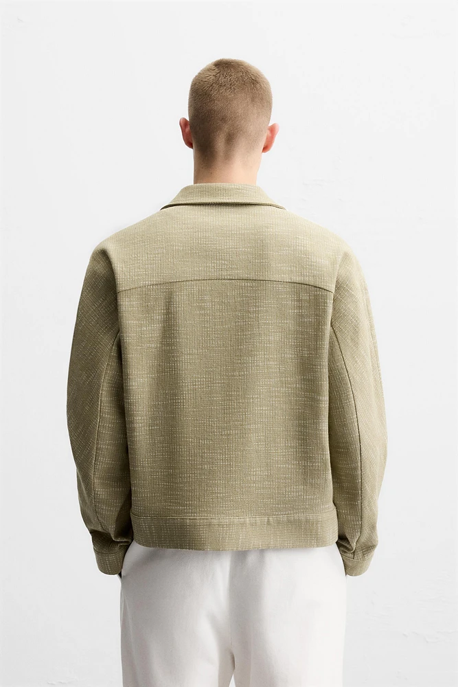 STRUCTURED ZIP OVERSHIRT