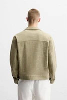 STRUCTURED ZIP OVERSHIRT