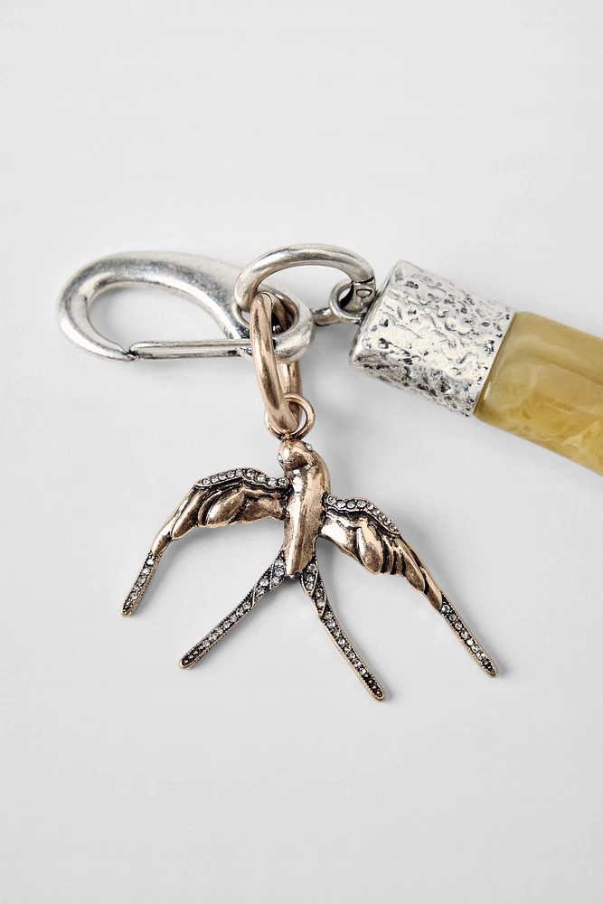 COMBINATION HORN CHARM KEYCHAIN KATE MOSS X ZARA