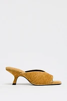 MULES À TALONS EFFET VELOURS