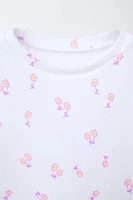 PRINTED RIBBED T-SHIRT